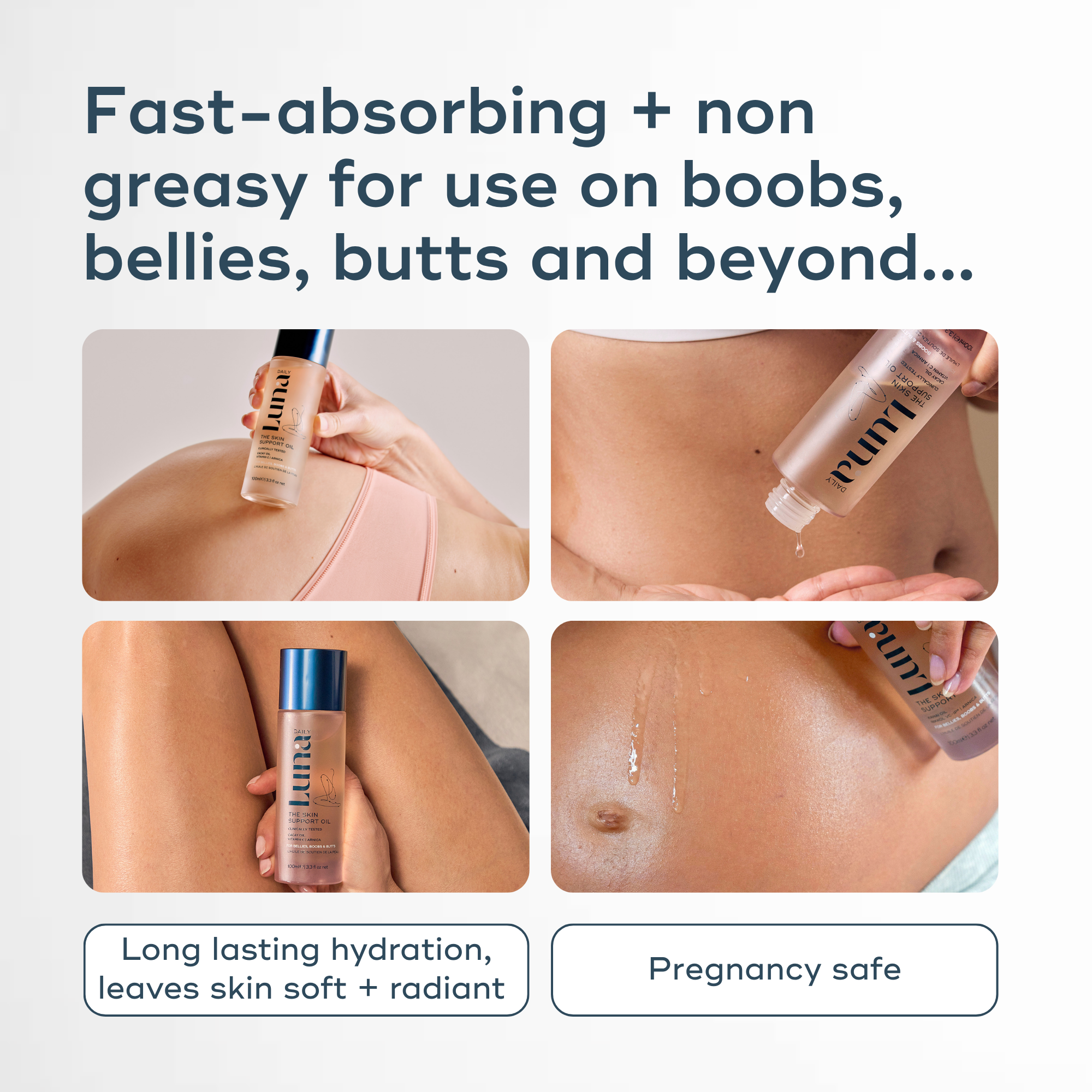 The Skin Support Oil - For Stretch Marks, Hyperpigmentation + Uneven Skin Texture