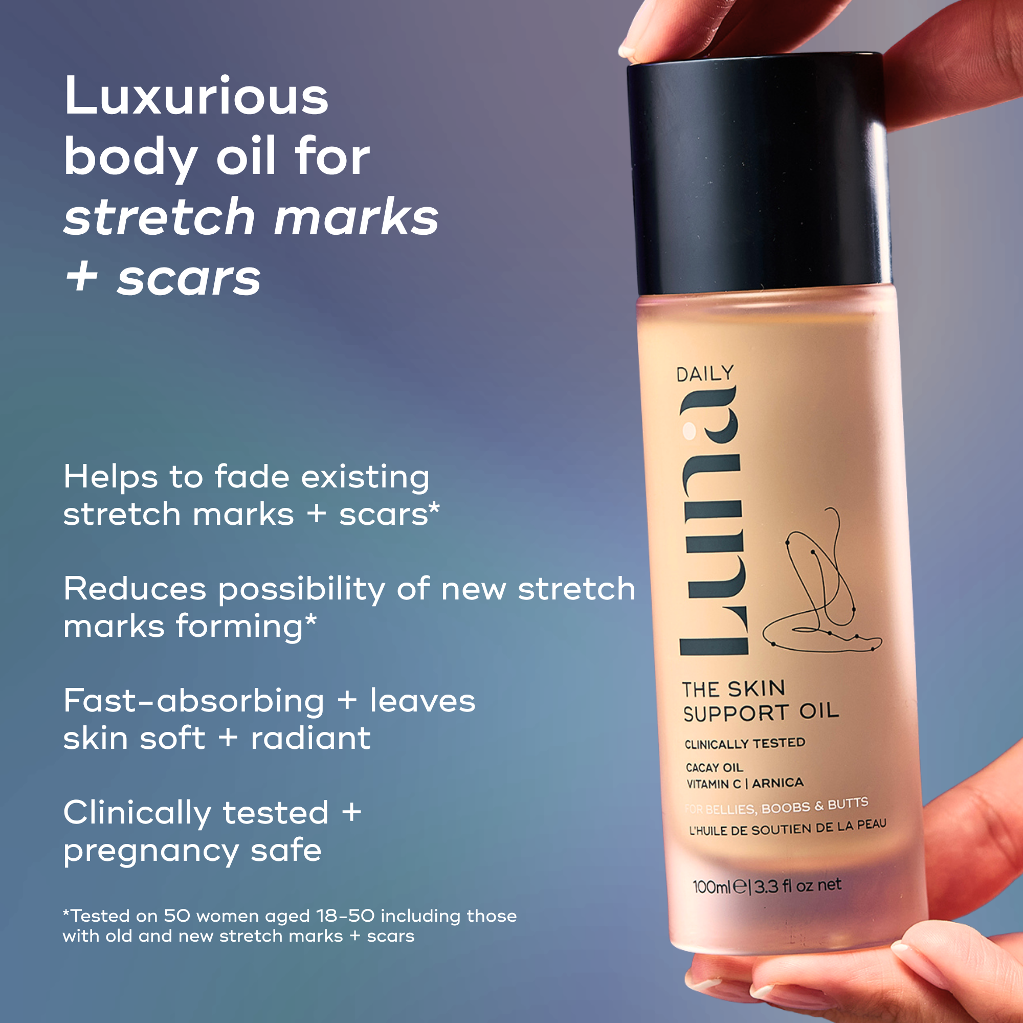 The Skin Support Oil - For Stretch Marks, Hyperpigmentation + Uneven Skin Texture
