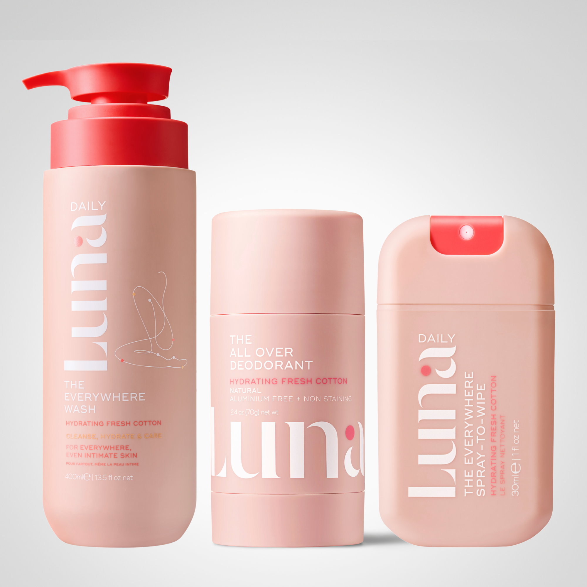3-Steps To All-Day Fresh Hydrating Bundle (Fresh Cotton)