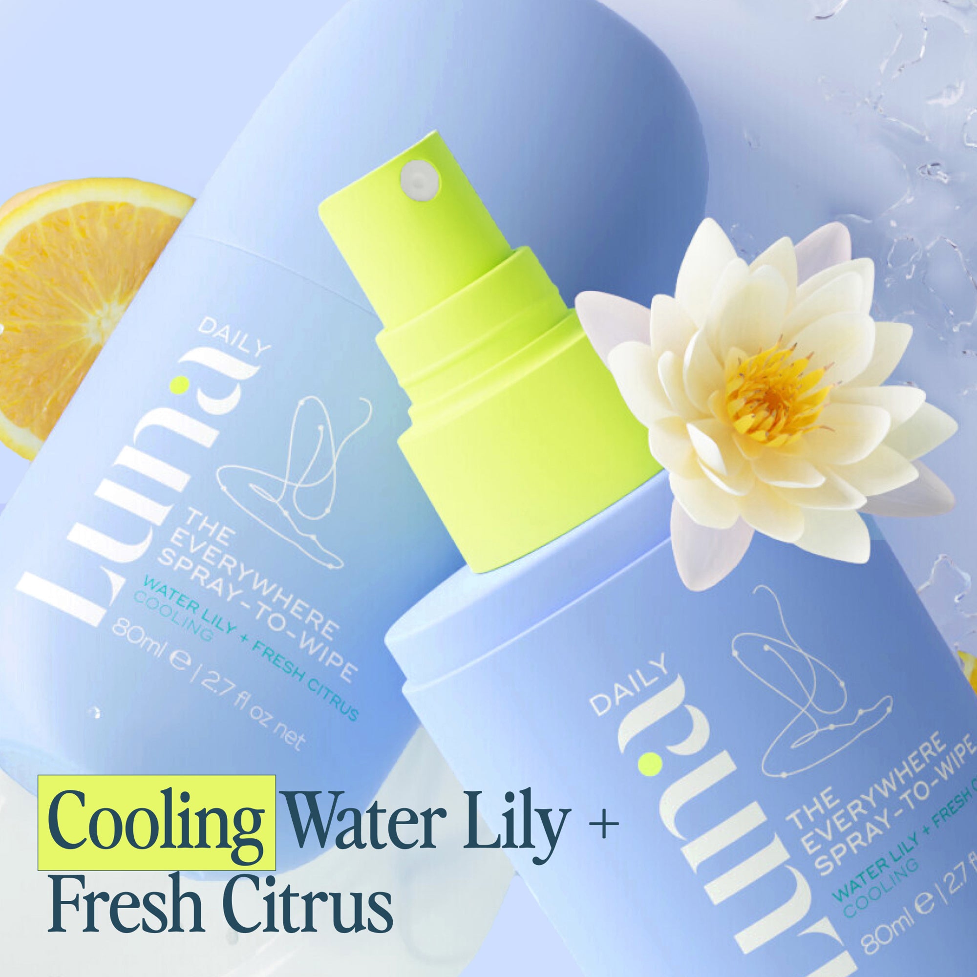 The Everywhere Spray-To-Wipe - Cooling Water Lily + Fresh Citrus