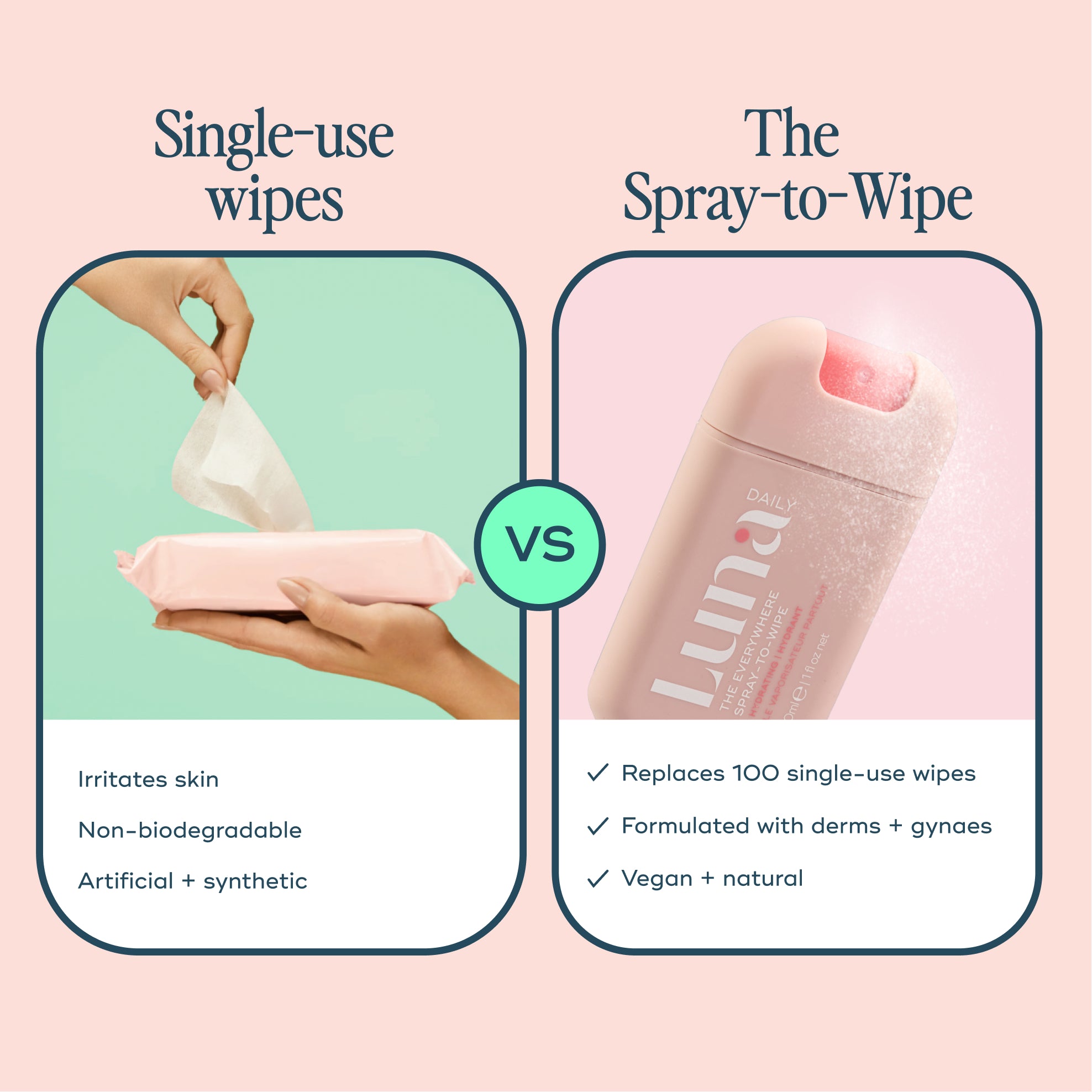 The Everywhere Spray-To-Wipe Mini - Hydrating Soft Cotton