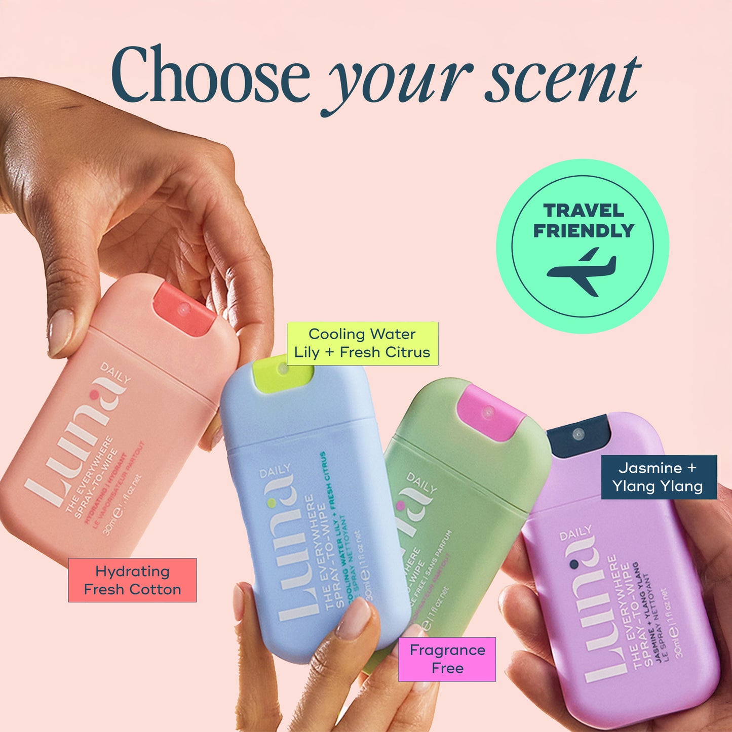 The Everywhere Spray-To-Wipe Mini - Hydrating Soft Cotton