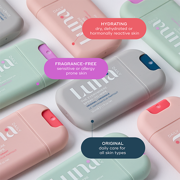 Luna Daily THE FRAGRANCE-FREE EVERYWHERE SPRAY-TO-WIPE MINI Wipe