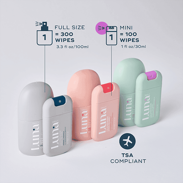 Luna Daily THE SPRAY-TO-WIPE MINI COLLECTION KIT