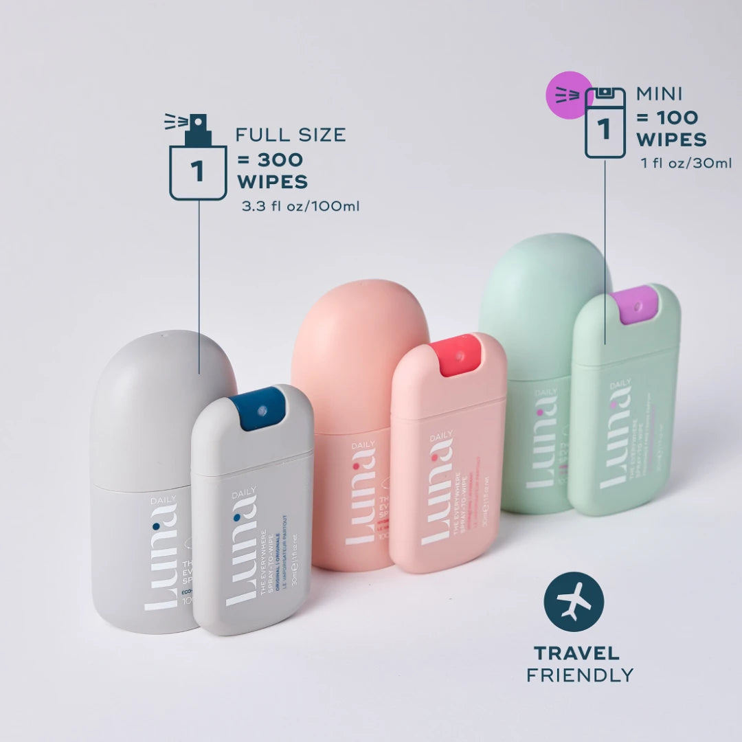 Luna Daily THE FRAGRANCE-FREE EVERYWHERE SPRAY-TO-WIPE MINI Wipe