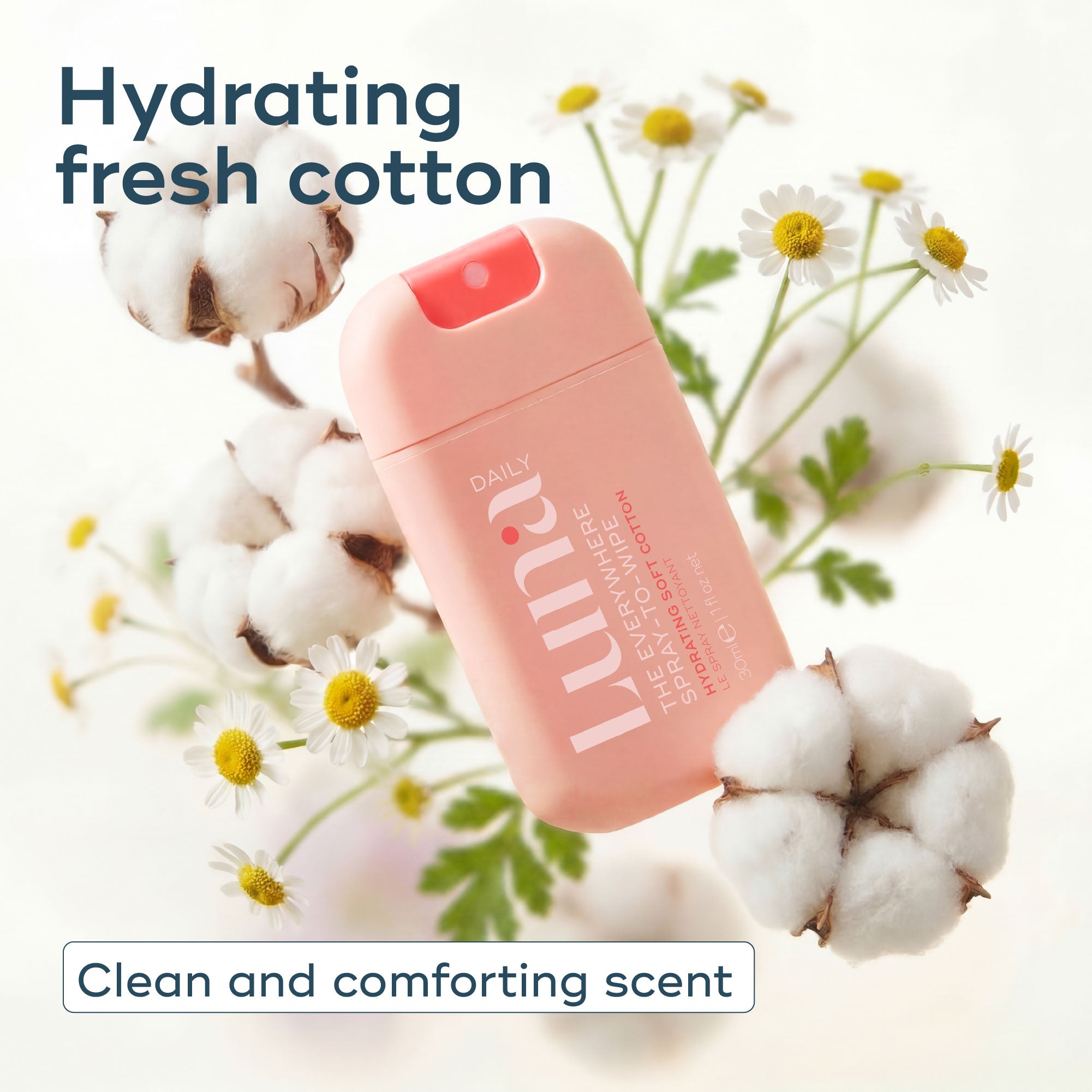 The Everywhere Spray-To-Wipe Mini - Hydrating Soft Cotton