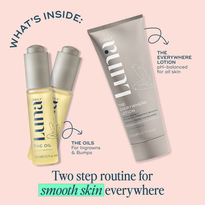 Smooth Skin Saviours - Rid Ingrowns, Redness + Bumps in 2 weeks (+FREE Lotion worth £20)